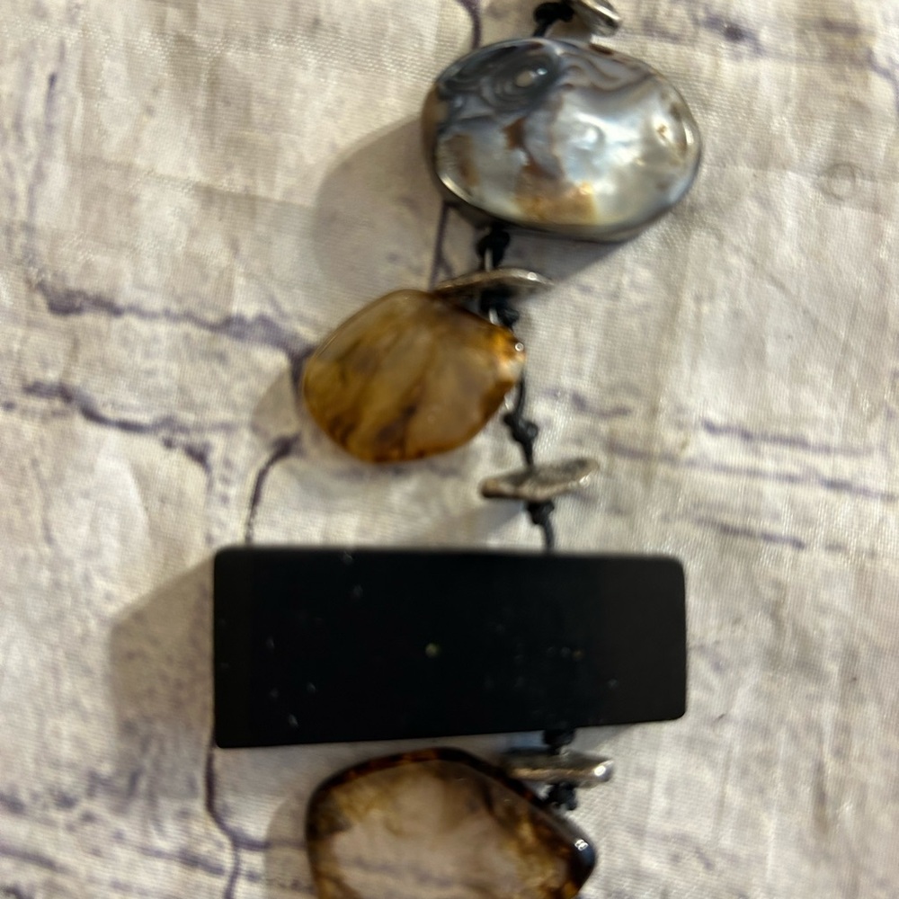 Chico’s Statement Necklace Large Irregular Shaped… - image 3